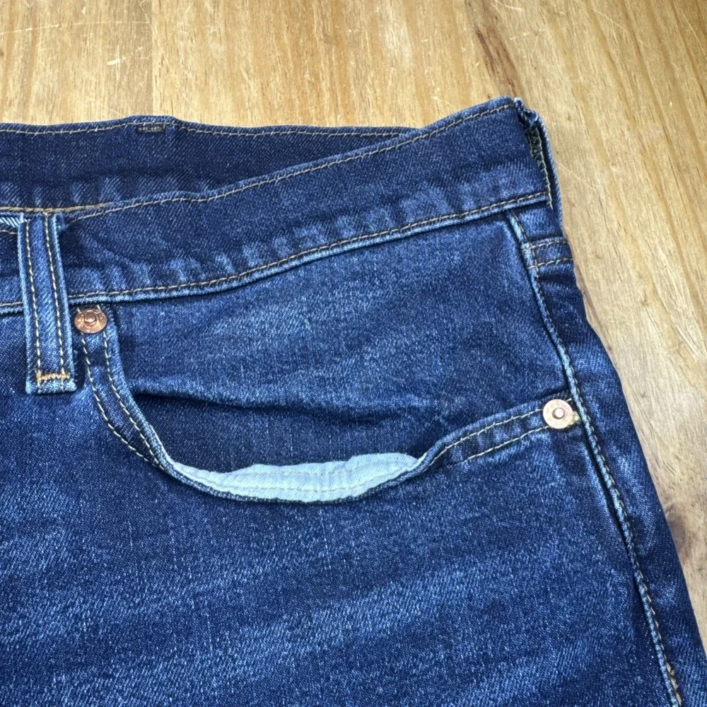 Levi's 502 Regular Fit Tapered Leg Denim Blue Jeans Mens 44x36  34